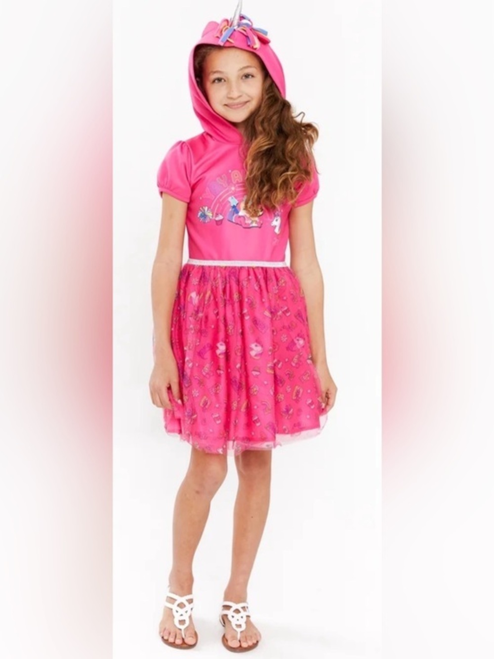 Girls Short Sleeve JoJo Siwa Cosplay Dress Size 7/8 unicorn tool dress